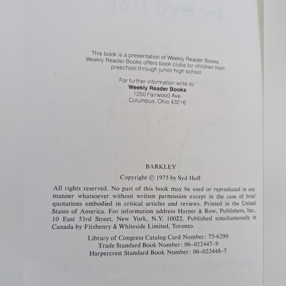 (4) I CAN READ BOOKS VTG 70s BARKLEY, ARTHUR, HATTIE RABBIT, WALPOLE - Picture 2 of 12